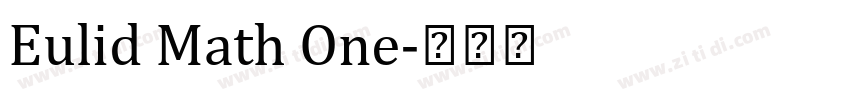 Eulid Math One字体转换